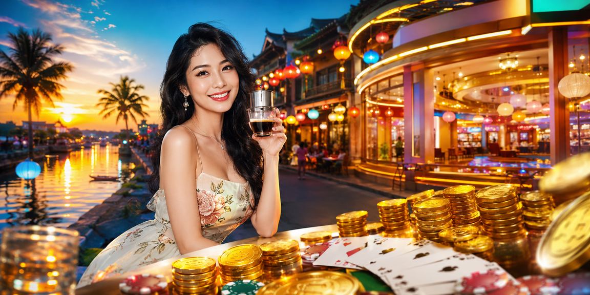 Người chơi tại Hội An ngồi thảo luận chiến thuật cá cược và game bài trong quán cà phê