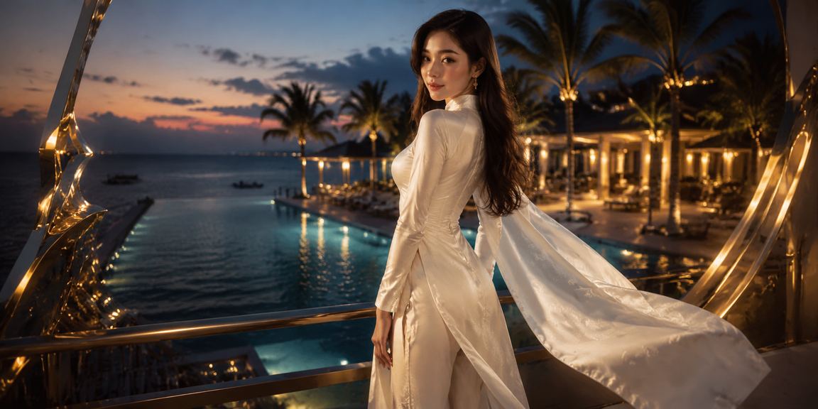 Phụ nữ mặc áo dài tại Mũi Né tham gia trò chơi casino và cá cược trực tuyến