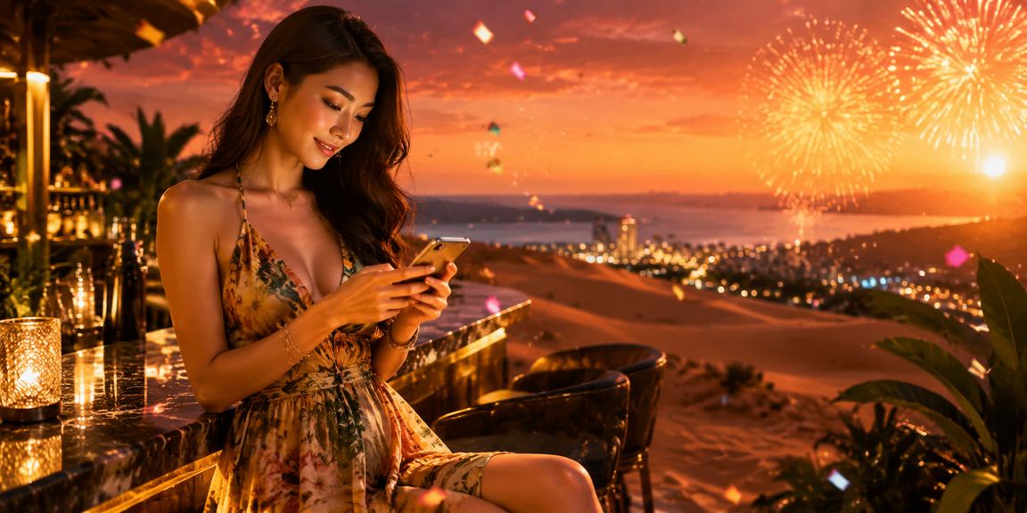 Lễ hội casino di động tại Mũi Né với người chơi tham gia jackpot qua điện thoại